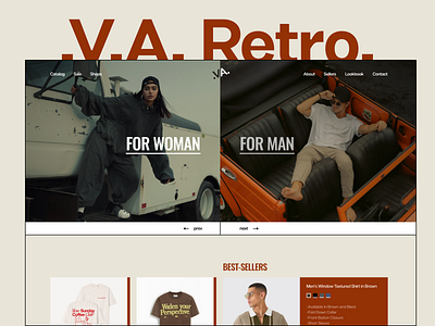 Retro shop e-commerce - Website Ui Design clothes design ecommerce retro rockncode shop ui web