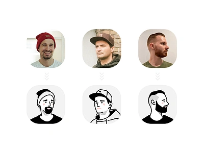 Custom avatars avatar icons illustration profile ui