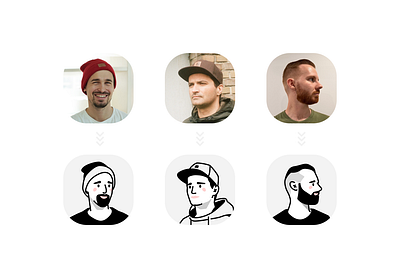 Custom avatars avatar icons illustration profile ui