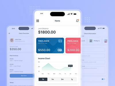 FreeFlow – An All-in-One Financial Tool for Freelancers app app design banking app finance financial app fintech mobile app mobile app design mobile design product design ui ui design ux ux design uxui web design