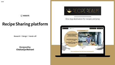 Recipe Realm Website Design by Chaitanya branding design ui ux web