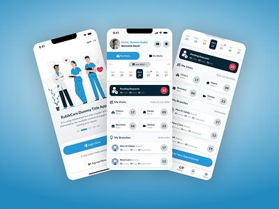 RubikCare (Doctor Mobile App) android booking care clinic design doctor ios manage ui ux