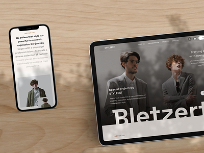Styleest - Fashion Landing Page - Responsive view (Mockup) design fashion landing page style ui ui design ux web design