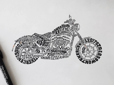 Harley Davidson Iron 883 Calligraphy calligraphy design harleydavidson motorbike typography