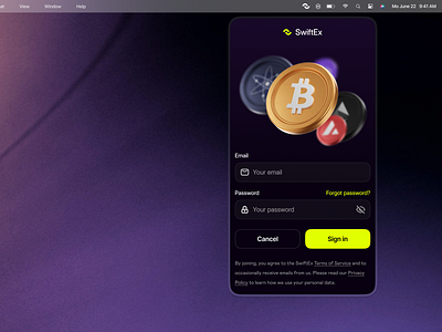 SwiftEx Chrome Extension 3d animation bitcoin branding crypto design extention graphic design illustration logo ui uidesign ux vector wallet web web3