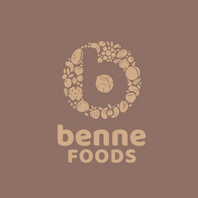 Benne Foods - Dried Fruits and Nuts food logo graphic design logo nuts