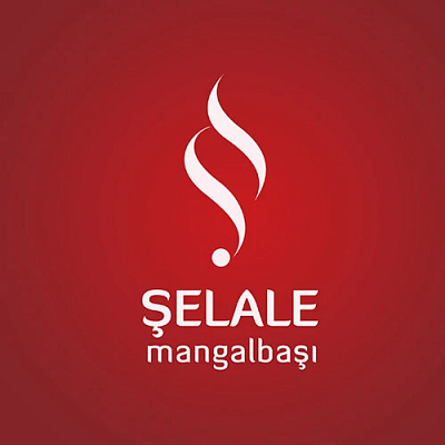 Şelale Mangalbaşı Logo graphic design logo meat restaurant