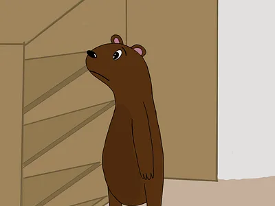 Story about a hungry bear , Page 1 animals bear childrens illustration childrens story digital art illustration story storytelling