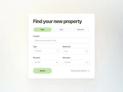 Renting a house | Housing search form app buy house buy property design development estate house no code no code development nocode property real estate rent rental ui web design web development