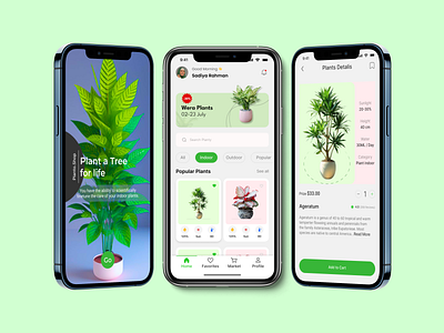 Plant Shop Mobile App ios design ios desin landing page design mobile app design product design re design responsive design screenshot design ui design ux design web design website design