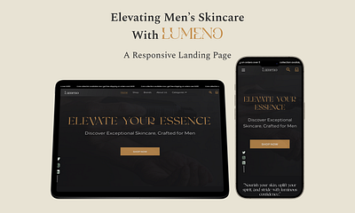 Elevating Men’s Skincare with LUMENO landing page men men skincare responsive responsive design skincare ui uiux ux