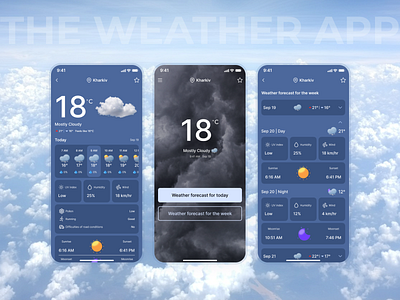 The Weather App Design app design ios iphone mobile ui ux uxui design weather