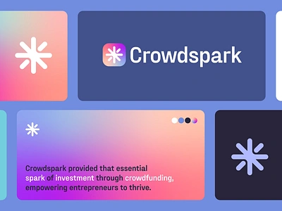 CrowdSpark - Logo Design brand brand identity brand inspire branding creative logo crowd crowdfunding fund funding gradient logo inspire invest jeroen van eerden logo logos modern logo spark