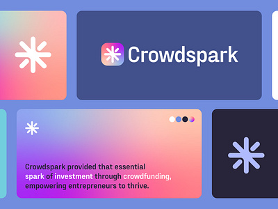 CrowdSpark - Logo Design brand brand identity brand inspire branding creative logo crowd crowdfunding fund funding gradient logo inspire invest jeroen van eerden logo logos modern logo spark