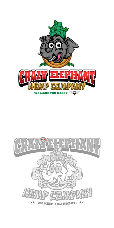 Design project - Crazy elephant animation branding business cartoon design graphic design illustration isolated logo motion graphics ui vector white