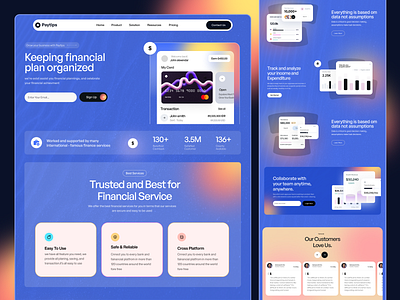 PAYTIP-SAAS Landing Page UIUX ☄️ banking cards design landing landing page payment saas u ui uiux user interface we webdesign website