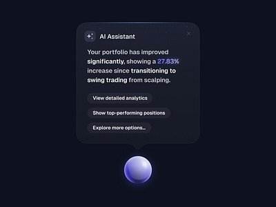 ✨ AI Assistant / Chat Bot ai assistent blockchain bot bubble chart chat coin crypto customer finance glow gradient support ui user interface