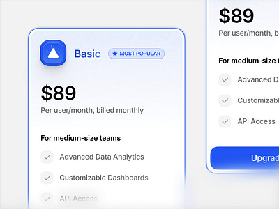 🏷️ Pricing Card Details billing card cards finance gradient icon noice plan plans pricing saas sparkle