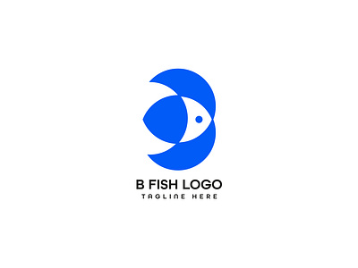 B fish logo animation branding graphic design logo motion graphics