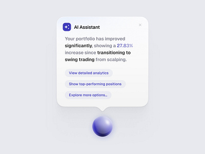 ✨ AI Assistant / Chat Bot / Light Mode ai bot bubble chat customer finance gradient options support trading