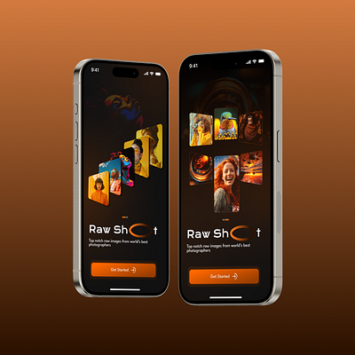 Raw shot- Onboarding screens design onboarding screen photography ui ui design uiux uiux design welcome screen