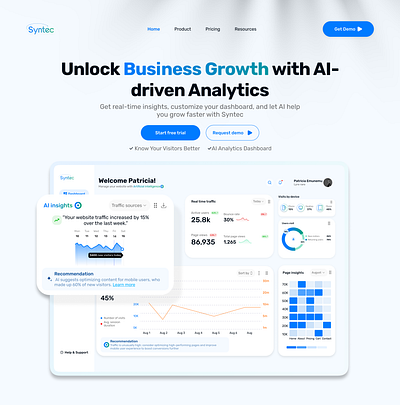 Web Analytics Hero Page Design design hero hero design ui uiux uiuxdesign web analytics