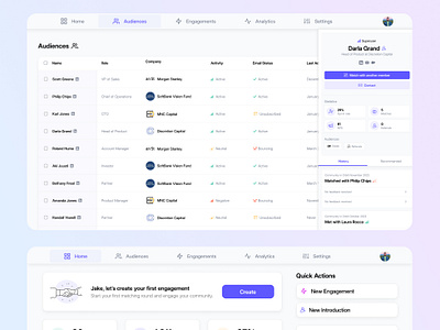 Community matchmaking at scale with Orbiit audience list audiences b2b saas community app community enhancement community matchmaking dashboard engaging communities graphic design matchmaking networking saas design