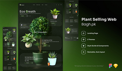 🌿 Bagh.pk - plant's selling web. animation graphic design logo ui user experience ux viral design web design