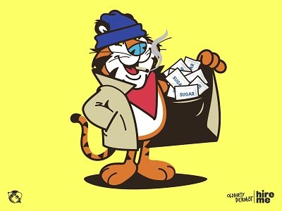 Breakfast of Champions! cereal character design graphics illustration sugar t shirt design tee design tony vector vector design