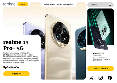 Remake landing page realme branding cleandesign ecommerce innovativedesign landingpage moderndesign productlandingpage productshowcase realme realmelandingpage userexperience userinterface websiteremake