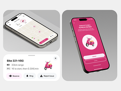RumRum - Rent electric bikes and scooters! app design mobile mobile app design mobile design mobile ui mobile ux ui ui design ux ux design