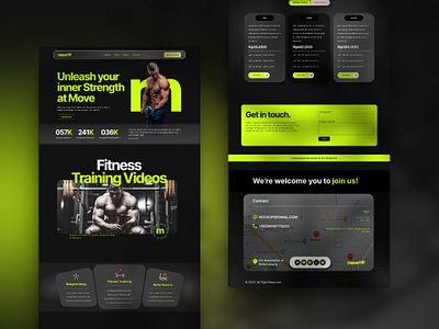 MoveUP Fitness Web Design fitness gym landing page modern website ui uiux design user interface ux