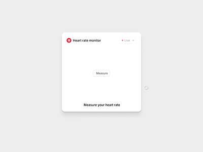 Heart Rate Monitor Interaction app clean design interaction minimal product ui ux widget