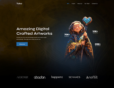 NFT Landing Page 2024 bitcoin design landing nft ui