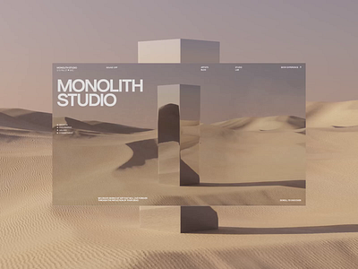 Monolith Studio [3D Studio Page] 3d 3d interactive art art direction behance design figma interaction motion graphics motion web scroll tattoo ui ui design uidesign ux web design webdesign webflow website design