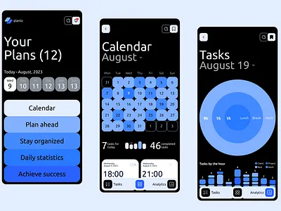 planio - a planner application app design application daily plan design list management planner planning project schedule task task app team teamwork to do ui ux