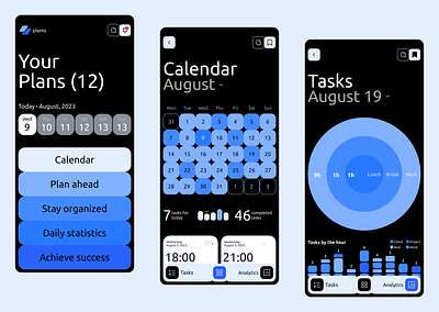 planio - a planner application app design application daily plan design list management planner planning project schedule task task app team teamwork to do ui ux