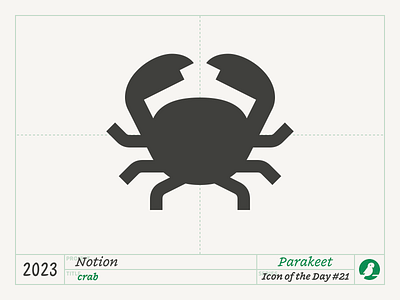 Icon of the Day #21 animal crab design icon icons ios parakeet sea seafood ui vector