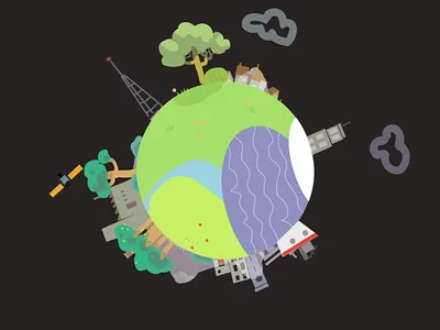 Mundo gira animation motion graphics