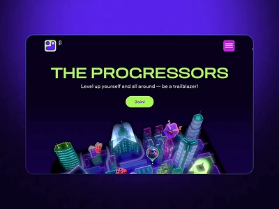 The Progressors: Landing Page Design, CG & Development 3d ai animation blender branding cg cgi chatgpt design development graphic design landing netflix scroll spotify ui ux web website xbox