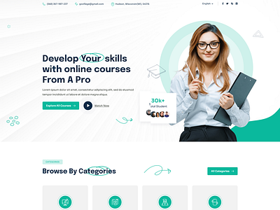 Educate–University, Online Courses, School & Education Template education educationwebsite elementaryschool highschool internationalschool kindergarten onlinecourses onlineeducation onlineschool pre school primaryschool privateschool school university