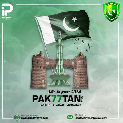 Pakistan Independence Day 2024 branding graphic design