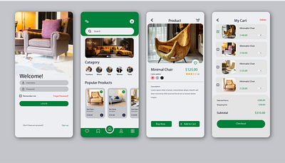 Furniture Shopping App User Interface app ui app ui design design figma graphic design ui uiux