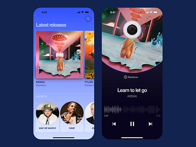 Tooploox UI challenge #2: Music streaming app in Swiss style challenge design motion music music streaming app swiss swiss style ui