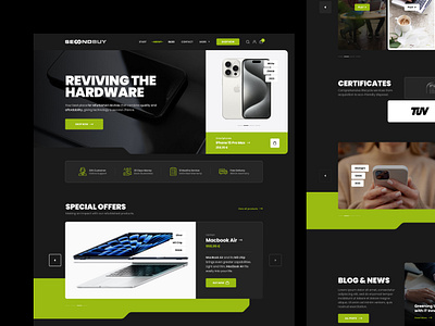 SecondBuy branding design drawingart ecommerce hardware logo responsive ui ux web website