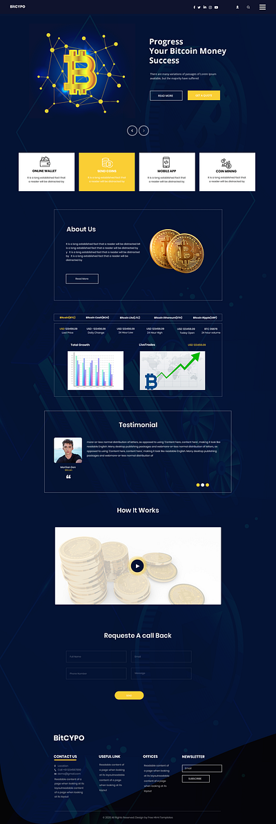 Bitcoin website bitcoin website graphic design ui