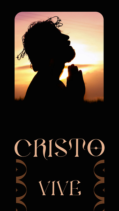 CRISTO VIVE adobe creative cloud christ gestalt graphic design illustrator poster typography