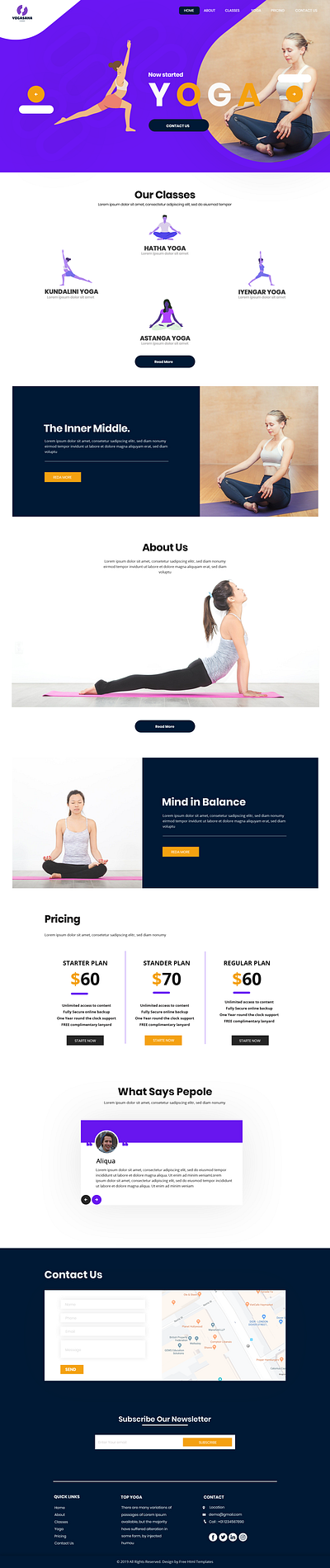 Streamlined and Engaging Yoga Website graphic design ui