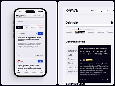 AI Mobile app adaptation design news page ✦ VTNews adaptation ai app application design mobile news product service startup ui ux