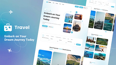 Travel Landing Page Experience: Dream. Plan. Go! bookingapp creative destination flightbooking hotelbookingonline landingpage tour travelagency travelguide travellandingpage travelweb travelwebsite travelwebsitedesign trip ui uidesign uiux vacation webdesign website